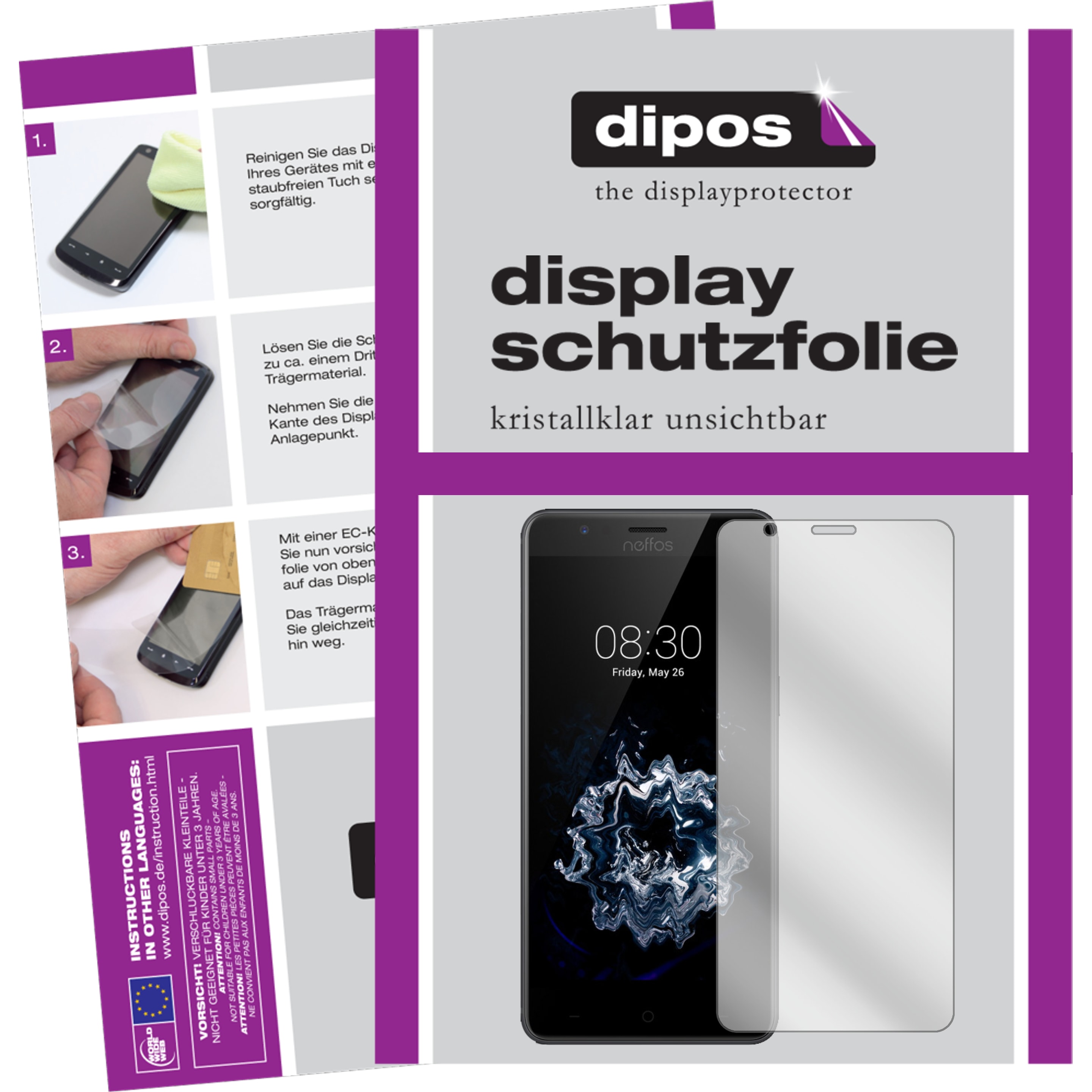 Dipos Displayschutzfolie Crystalclear (1 Stück, TP-Link Neffos N1), Smartphone Schutzfolie, Transparent