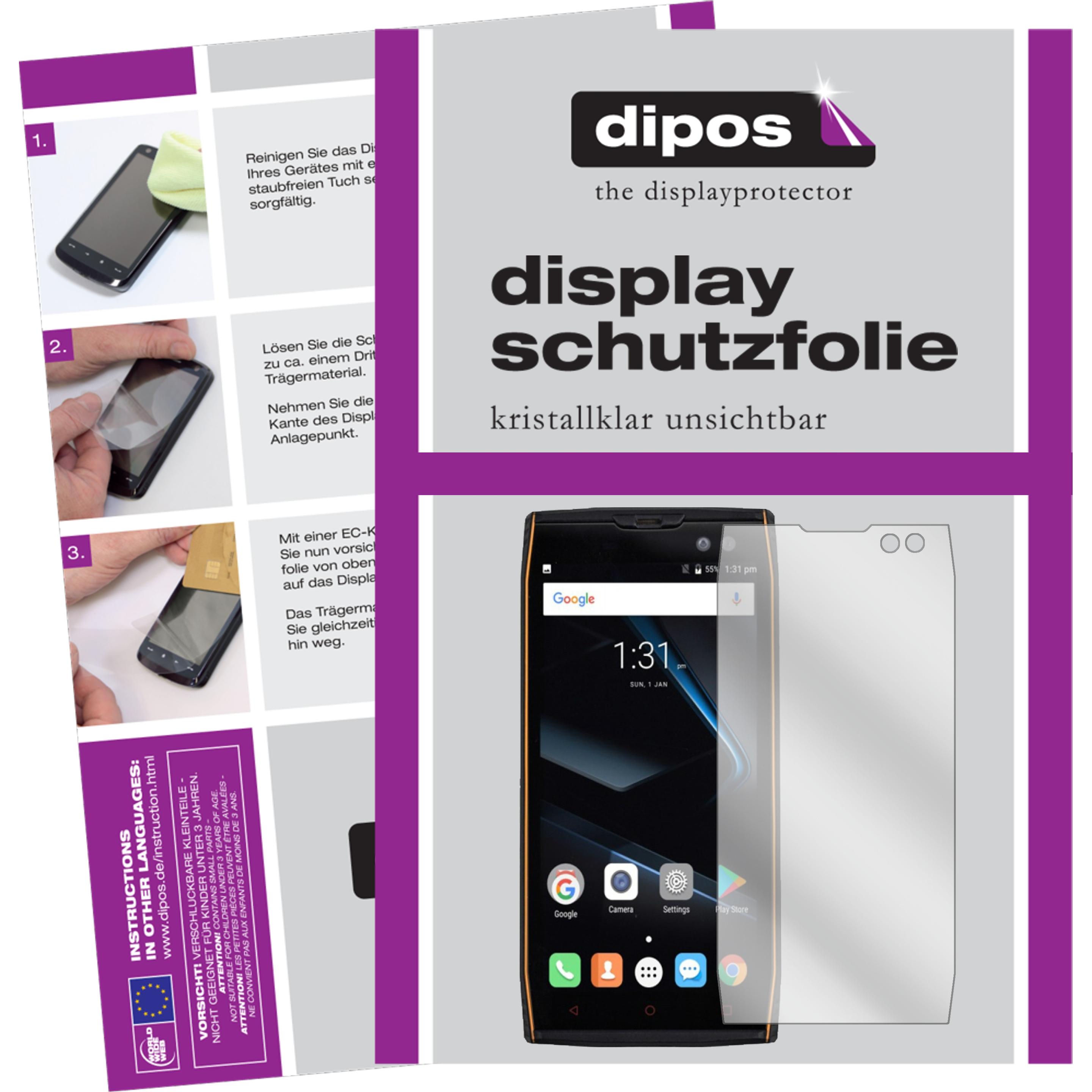 Dipos Displayschutzfolie Crystalclear (2 Stück, Doogee S50), Smartphone Schutzfolie, Transparent
