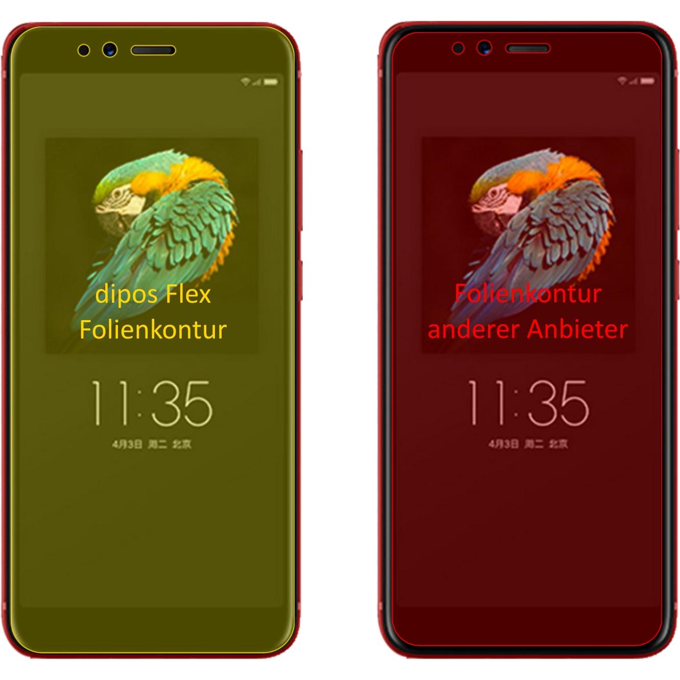 Thumbnail - Dipos Displayschutzfolie Full-Cover 3D (3 Stück, Lenovo S5 (2018)), Smartphone Schutzfolie, Transparent