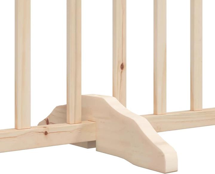 Actual product image vidaXL Hundetor mit Tür Faltbar Hundegitter Schutzgitter 4-tlg. Massivholz Tanne (30 cm)