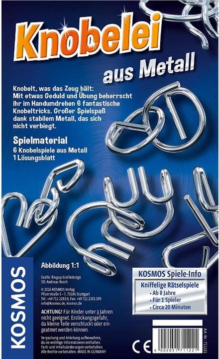 Produktbild Kosmos Knobelei aus Metall (Deutsch)