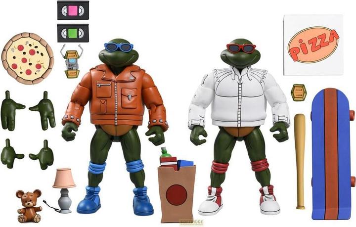 Actual product image Neca Teenage Mutant Ninja Turtles (Cartoon) Actionfigur Punk Leo and Punk Raph 2 Pack 18 cm