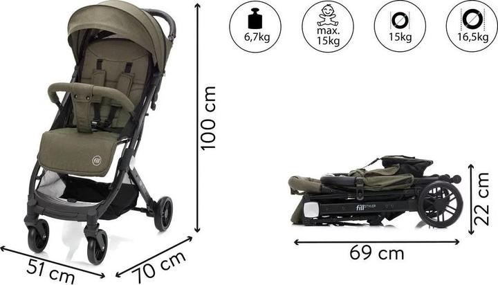 Image du produit Fillikid Poussette Styler (6 Mois - 3 Années)