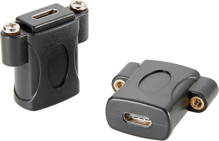 Actual product image Exsys Panel mount adapter USB-C f-f (USB-C)
