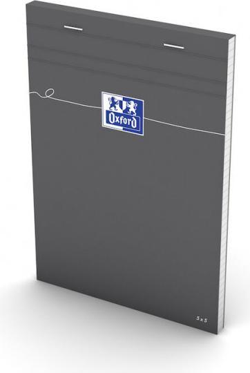Actual product image Oxford Notepad, DIN A5, squared, 80 sheets, grey (A5, Checked, No binding)