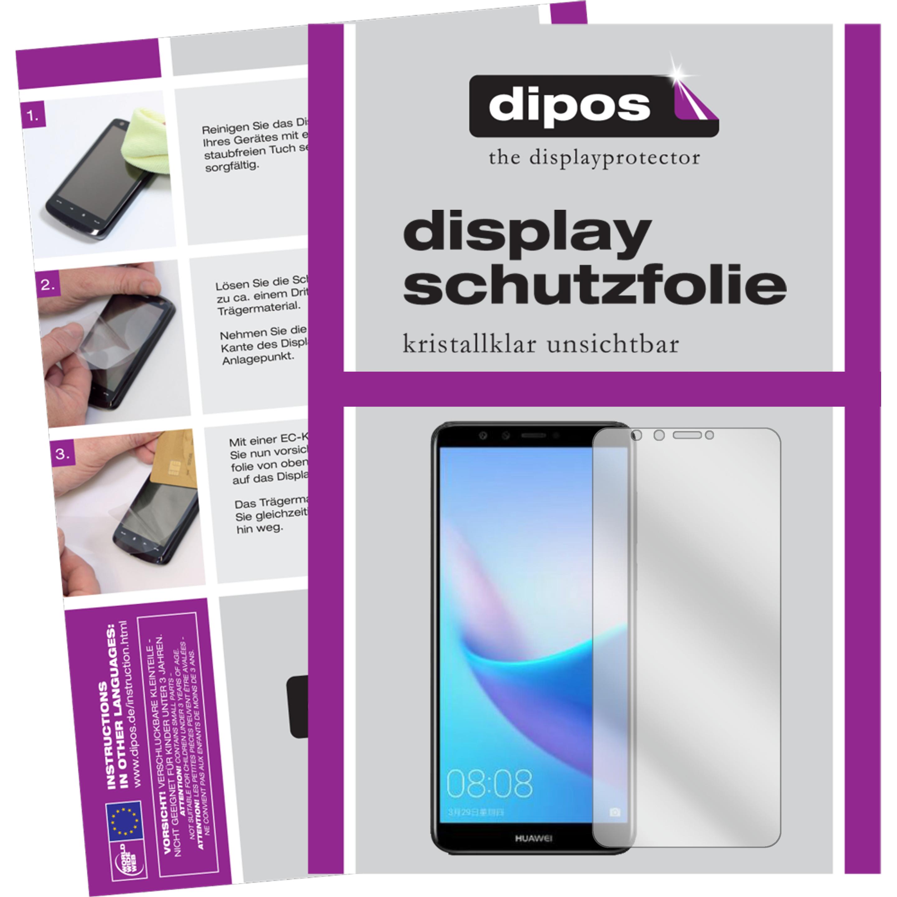 Dipos Displayschutzfolie Crystalclear (1 Stück, Huawei Enjoy 8), Smartphone Schutzfolie, Transparent