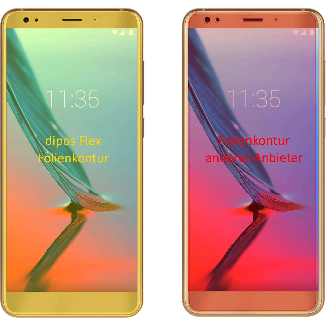 Thumbnail - Dipos Displayschutzfolie Full-Cover 3D (3 Stück, ZTE Blade V9 Vita), Smartphone Schutzfolie, Transparent
