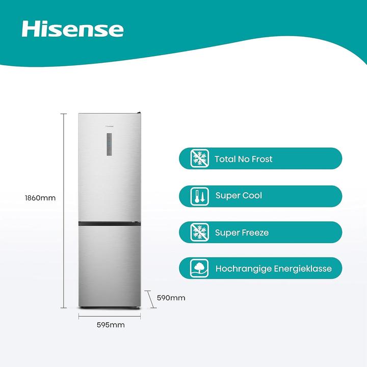 Image du produit Hisense Hise Réfrigérateur RB390N4BCC C inox 20011724 (304 l)
