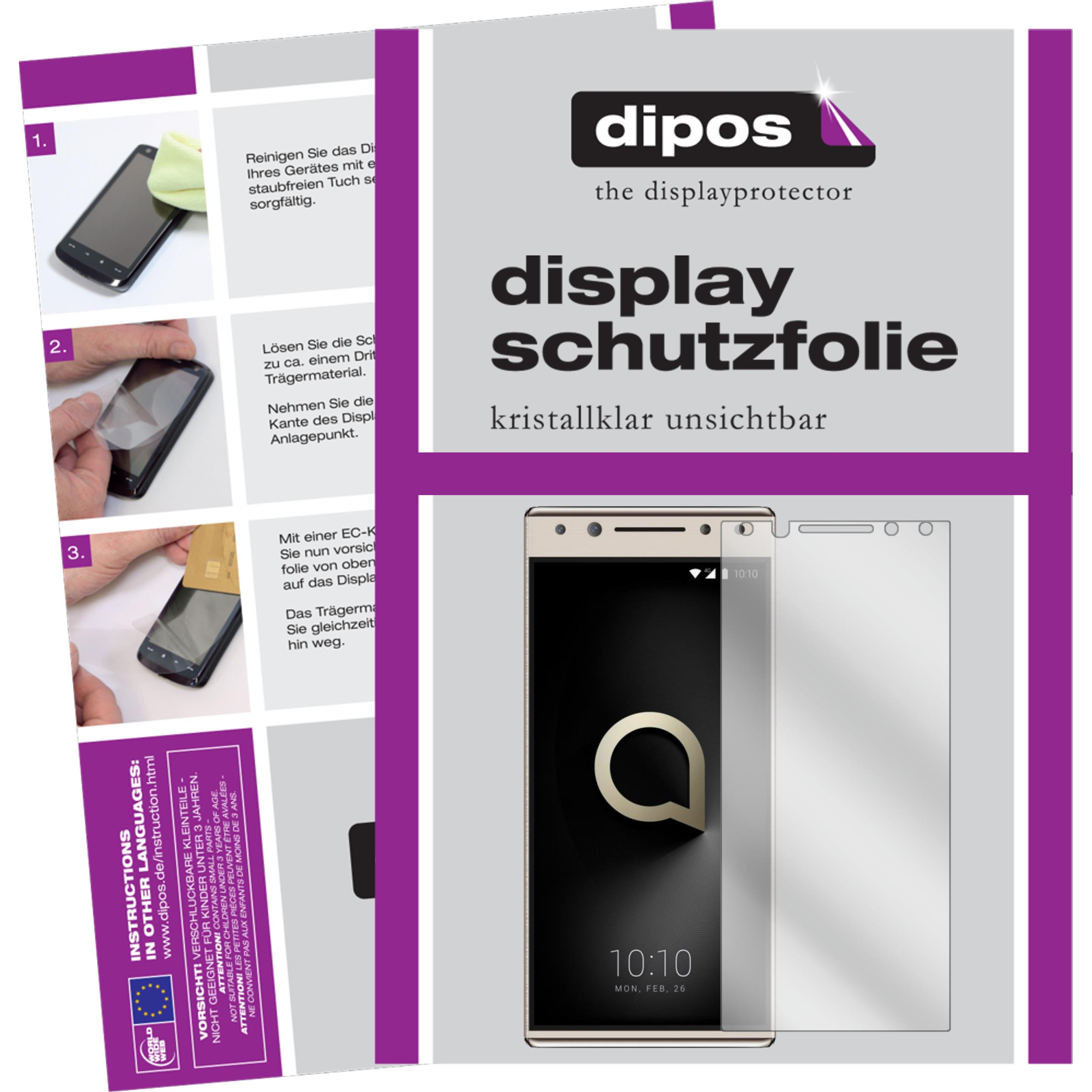 Dipos Displayschutzfolie Crystalclear (2 Stück, Alcatel 5), Smartphone Schutzfolie, Transparent
