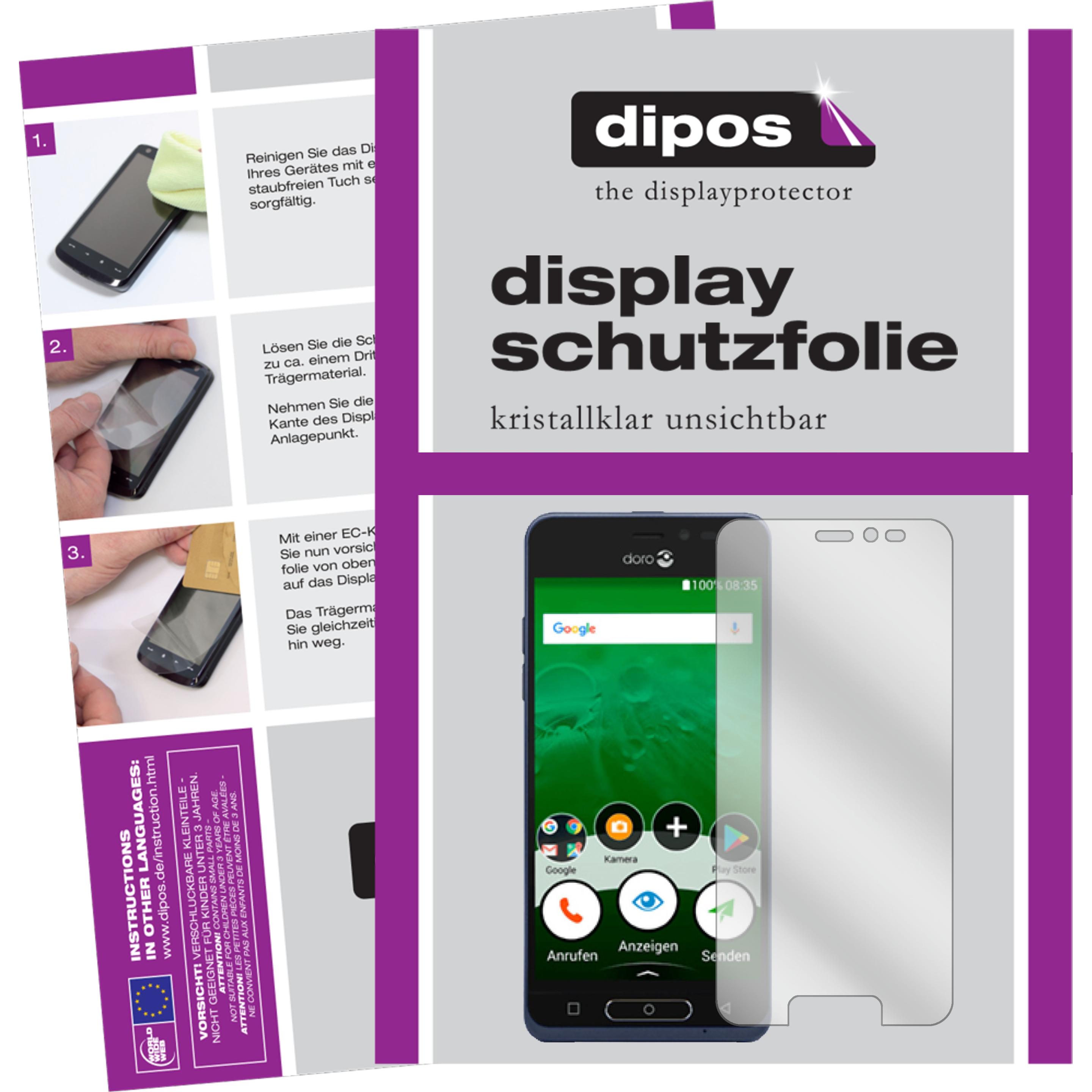 Dipos Displayschutzfolie Crystalclear (6 Stück, Doro 8035), Smartphone Schutzfolie, Transparent