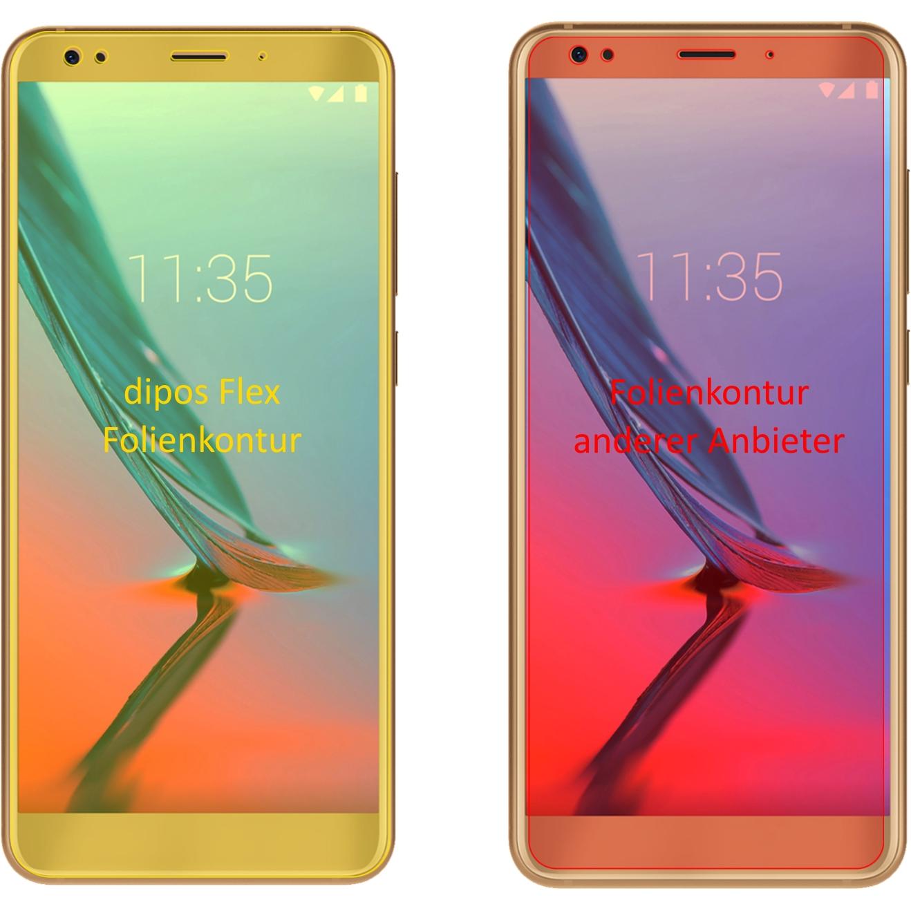 Thumbnail - Dipos Displayschutzfolie Full-Cover 3D (2 Stück, ZTE Blade V9), Smartphone Schutzfolie, Transparent