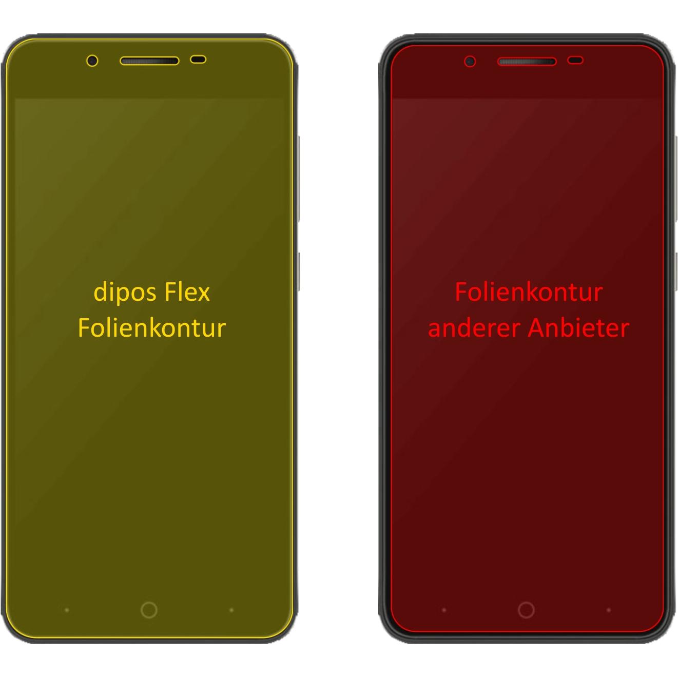 Thumbnail - Dipos Displayschutzfolie Full-Cover 3D (2 Stück, ZTE Blade A610 Plus), Smartphone Schutzfolie, Transparent