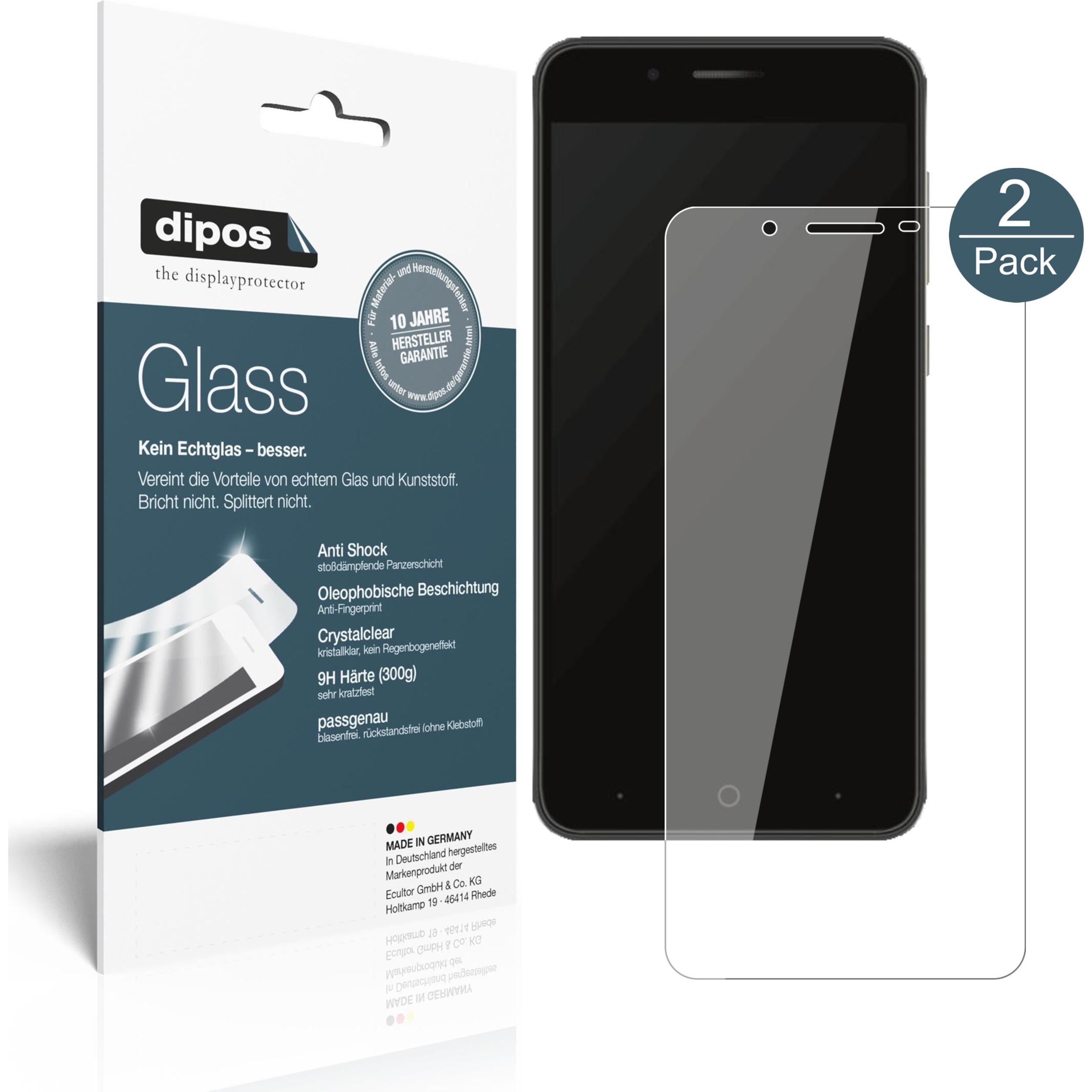 Dipos Displayschutz Anti-Shock (1 Stück, ZTE Blade A610 Plus), Smartphone Schutzfolie, Transparent