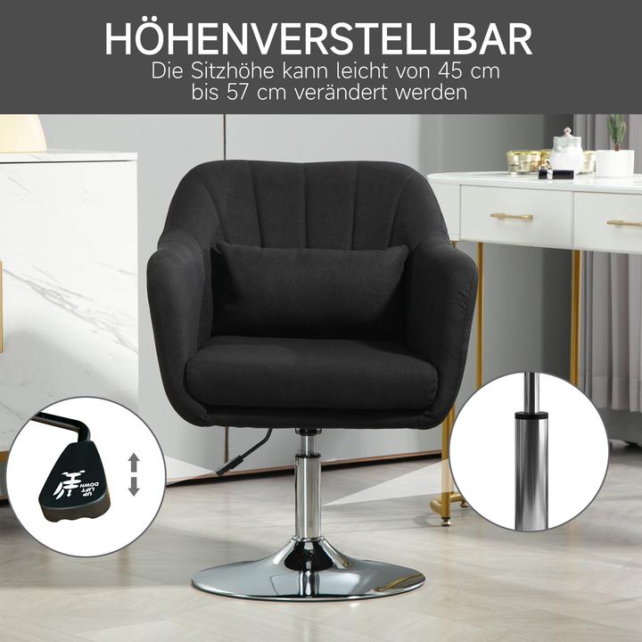 Produktbild Homcom Sessel Polyester Schwarz