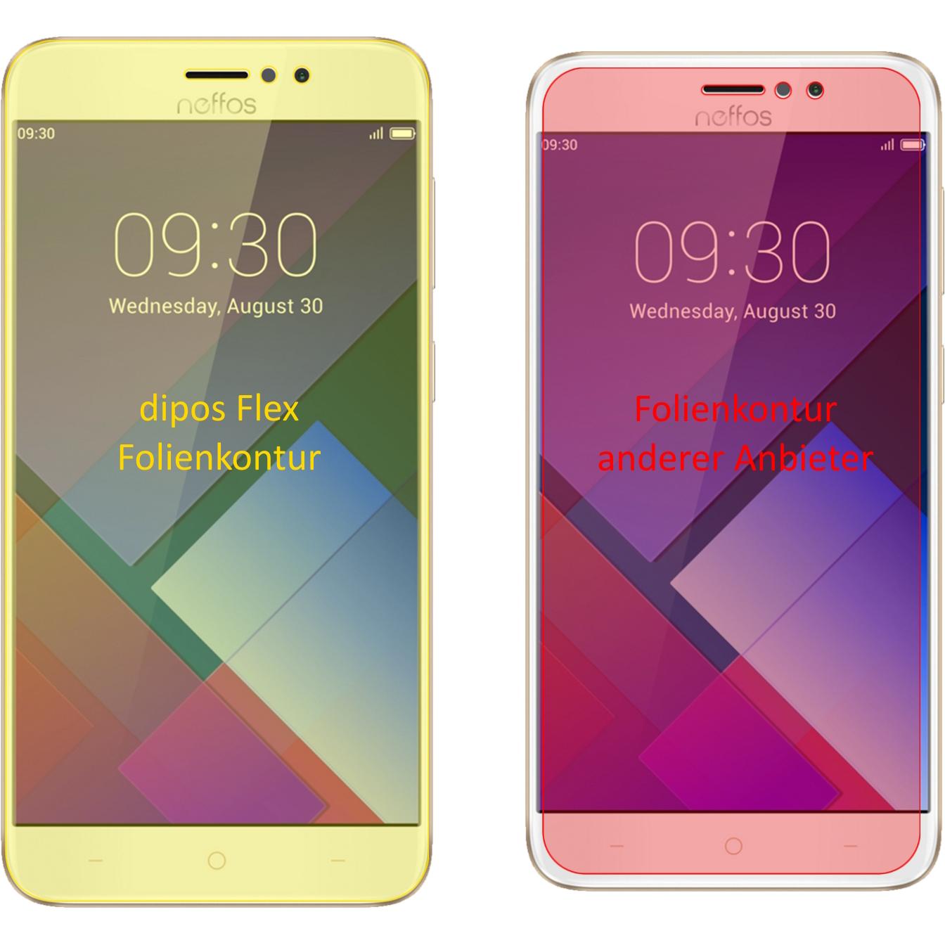 Thumbnail - Dipos Displayschutzfolie Full-Cover 3D (3 Stück, TP-Link Neffos C7), Smartphone Schutzfolie, Transparent
