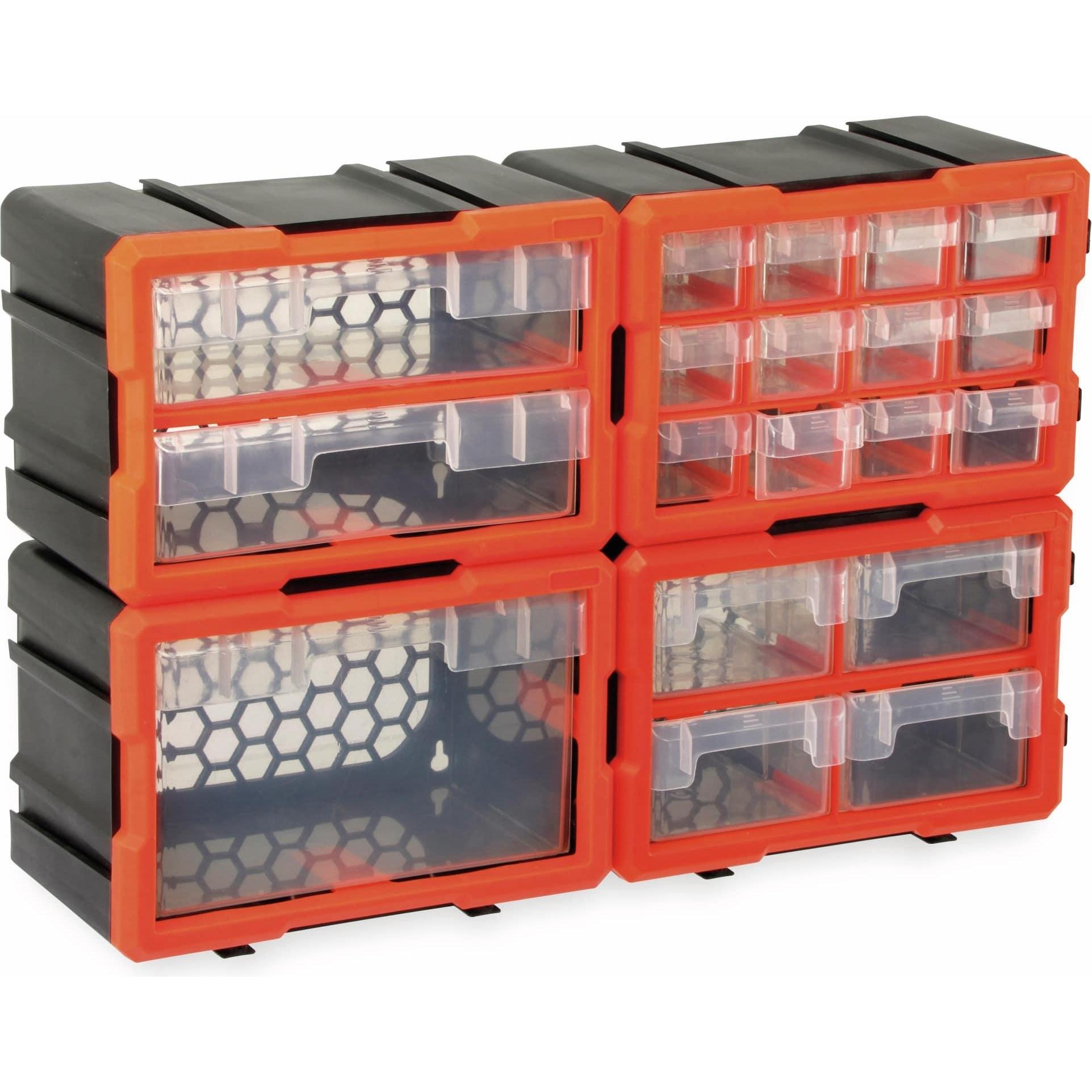 Daytools, Werkzeugkoffer, Werkzeugbox TW2019, Kunststoff,1-teilig, schwarz/orange (1 Teile)