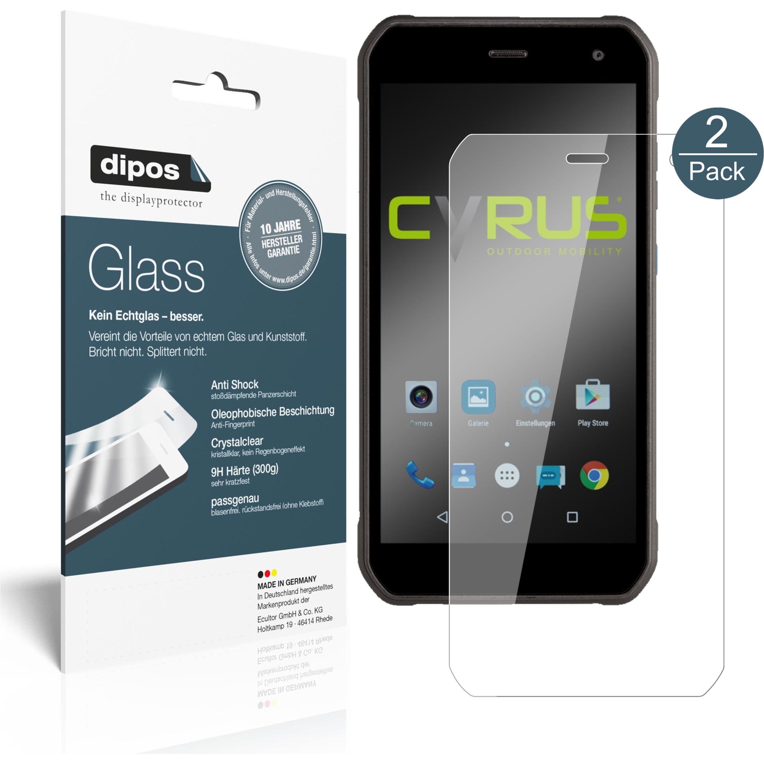 Dipos Displayschutz Anti-Shock (2 Stück, Cyrus CS40), Smartphone Schutzfolie, Transparent