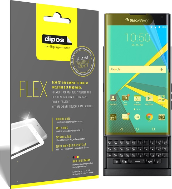 Actual product image Dipos Screen Protector Full-Cover 3D (3 Piece, Blackberry Priv)