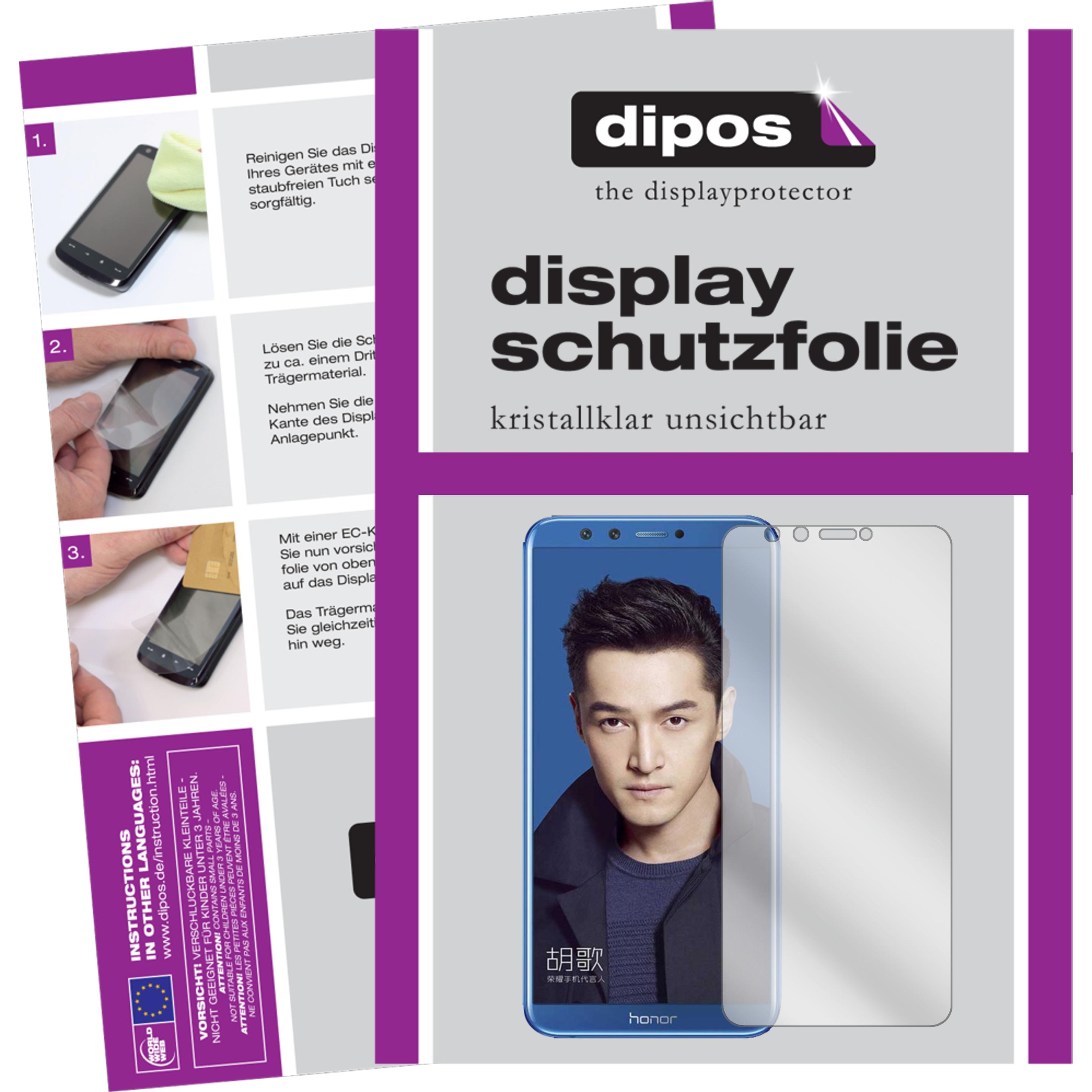 Dipos Displayschutzfolie Crystalclear (2 Stück, Honor 9 Lite), Smartphone Schutzfolie, Transparent