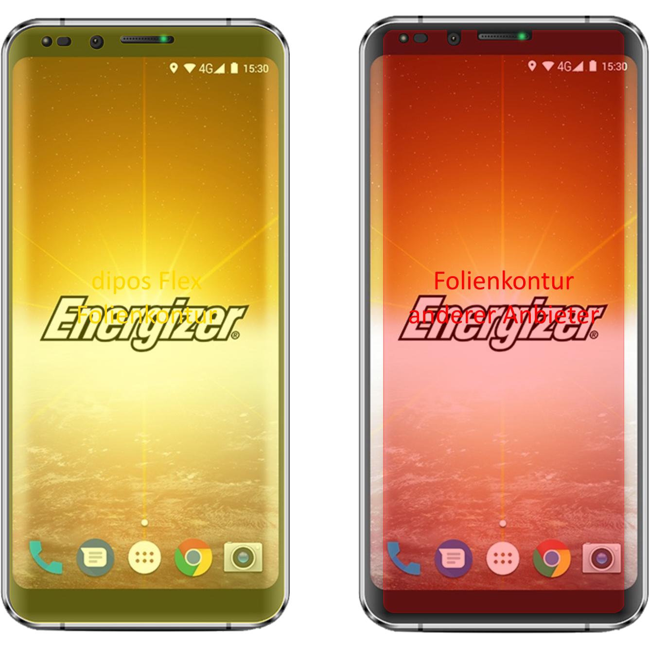 Thumbnail - Dipos Displayschutzfolie Full-Cover 3D (3 Stück, Energizer PowerMax P600S), Smartphone Schutzfolie, Transparent
