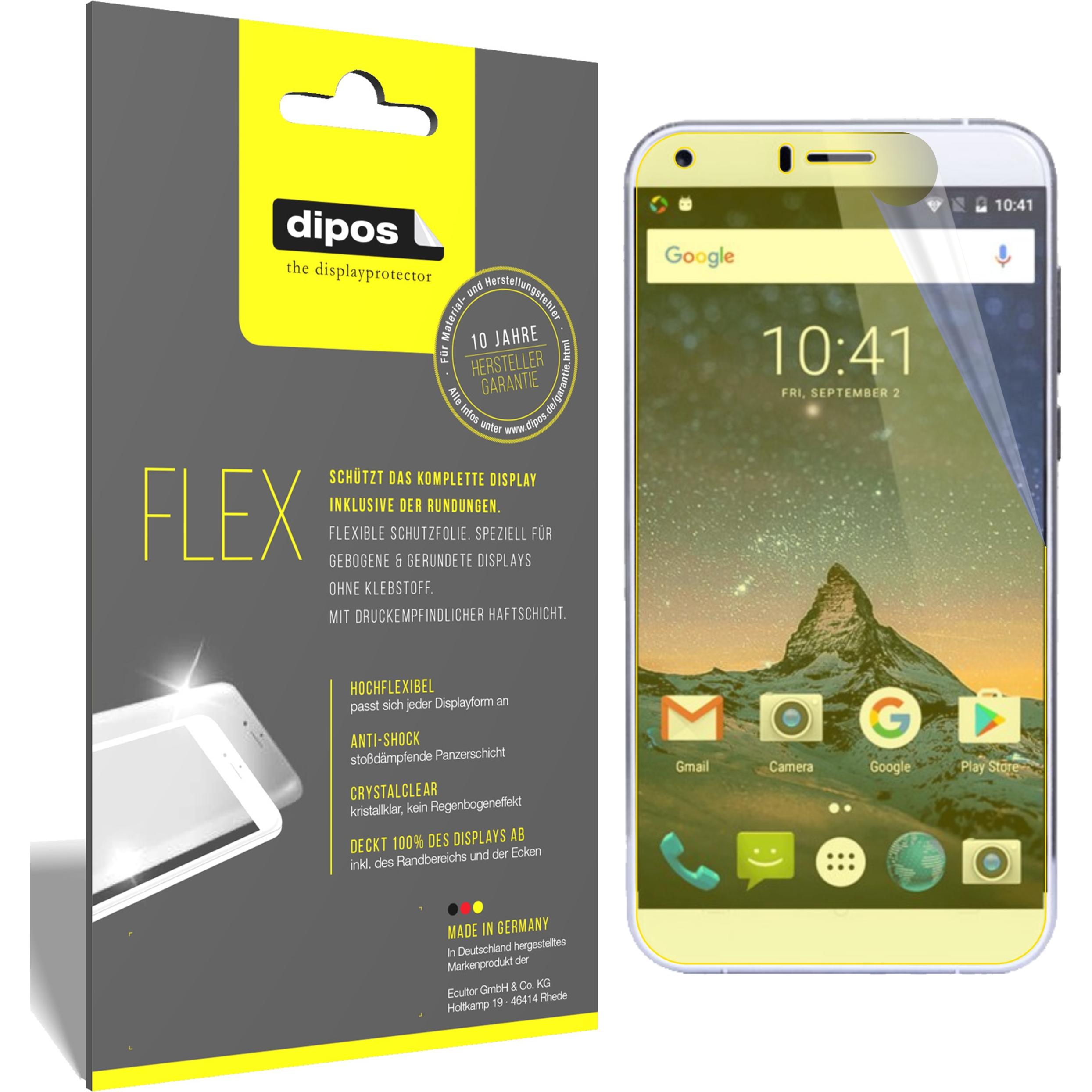 Dipos Displayschutzfolie Full-Cover 3D (2 Stück, Cubot Manito), Smartphone Schutzfolie, Transparent