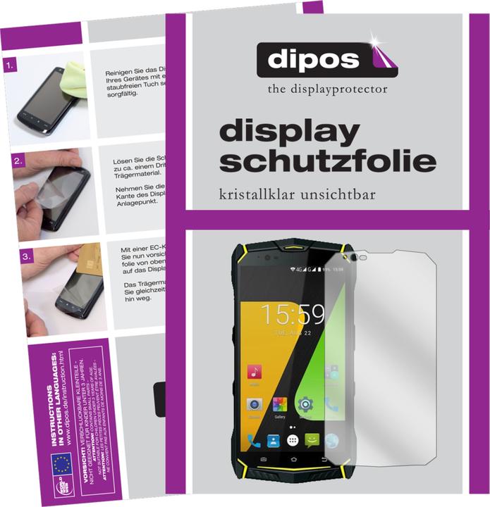 Dipos Pellicola Protettiva Per Mobistel Cynus F10 – Cristallo, Taglio Laser, Made In Germany, 2 Pezzi