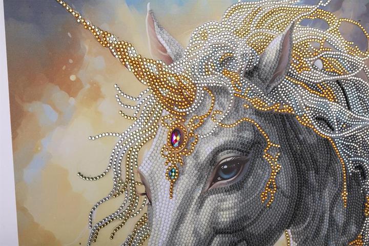 Produktbild Craft Buddy Einhorn, 35x45cm Crystal Art Scroll