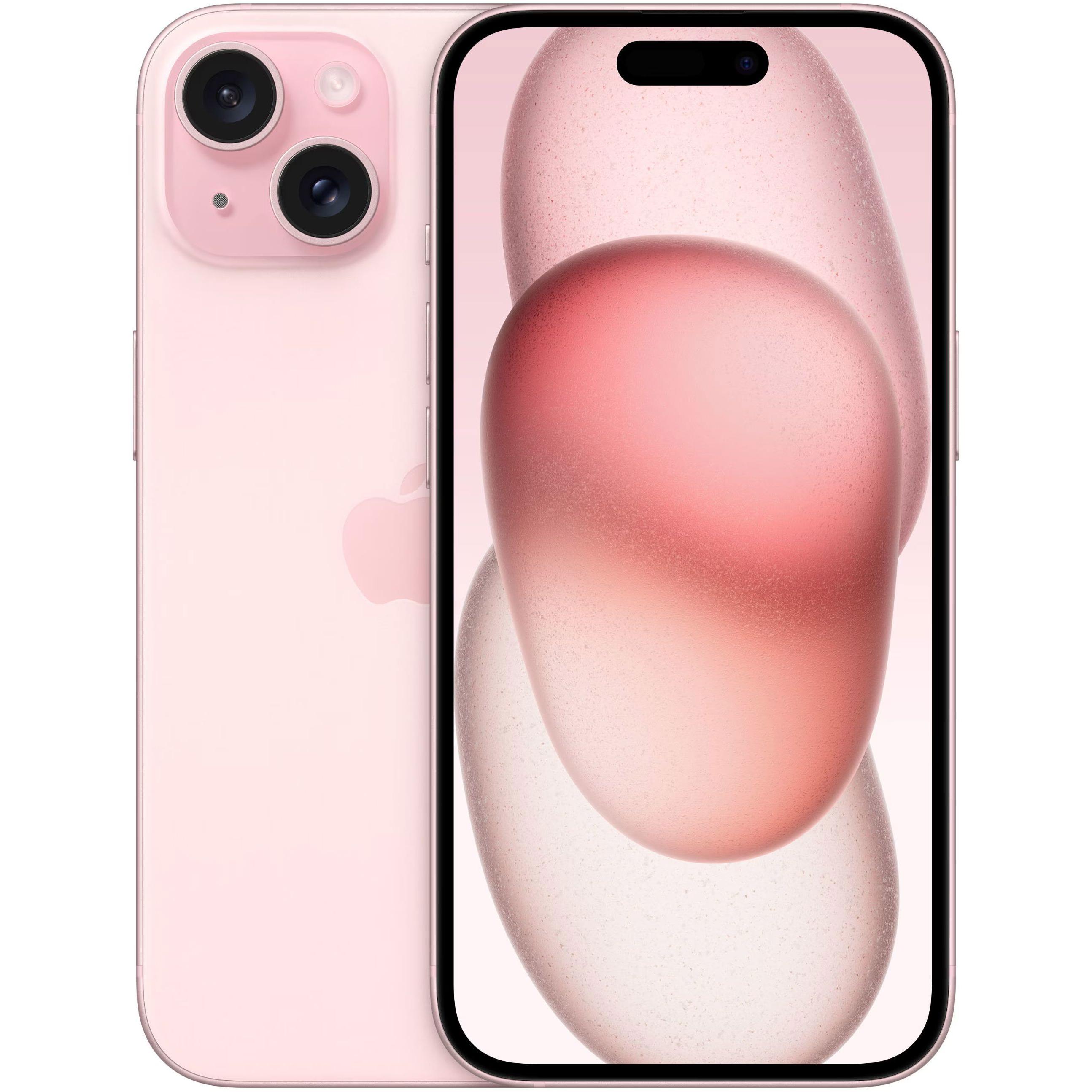 Apple iPhone 15 (512 GB, Pink, 6.10", SIM + eSIM, 48 Mpx, 5G), Smartphone, Pink