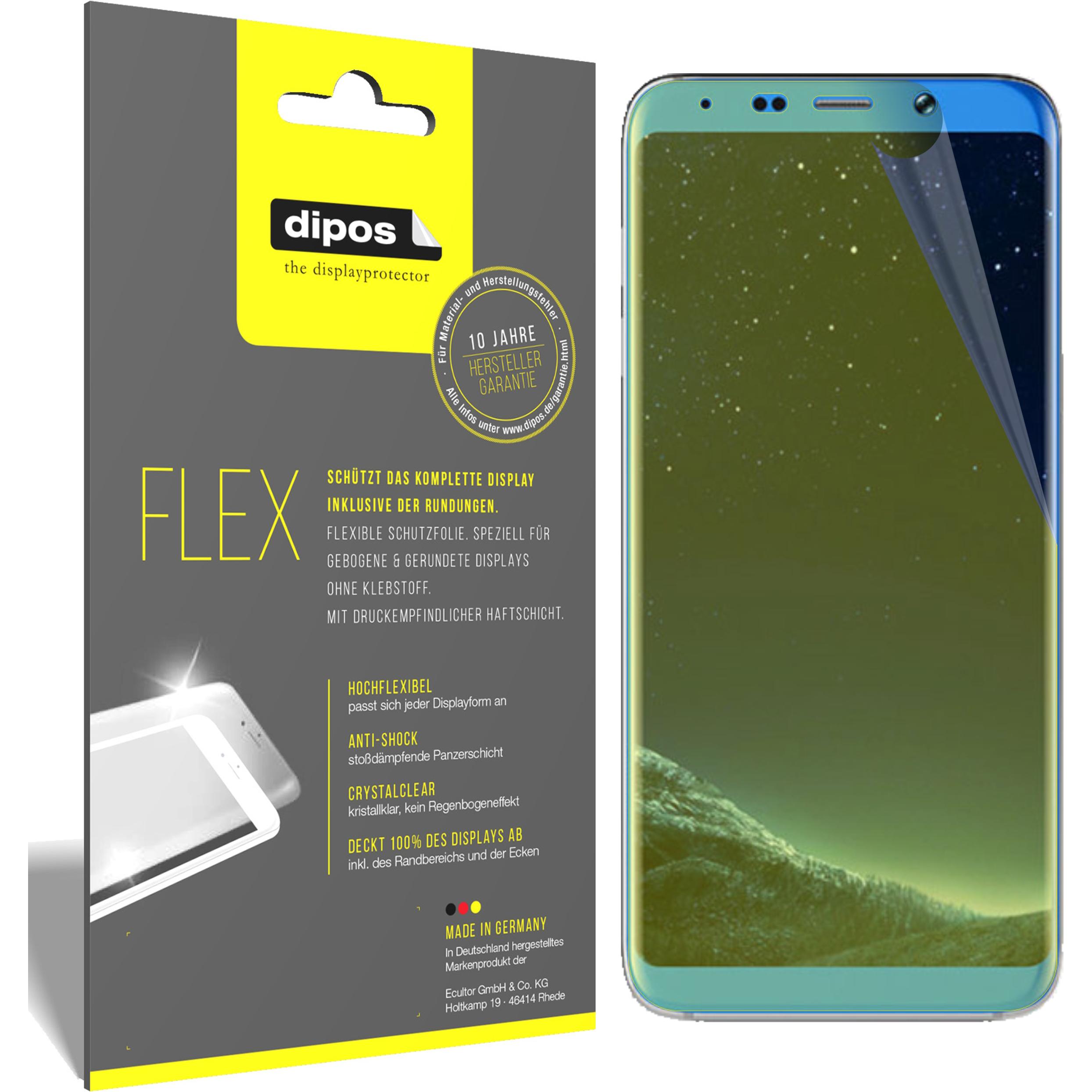 Dipos Displayschutzfolie Full-Cover 3D (2 Stück, Bluboo S8+), Smartphone Schutzfolie, Transparent