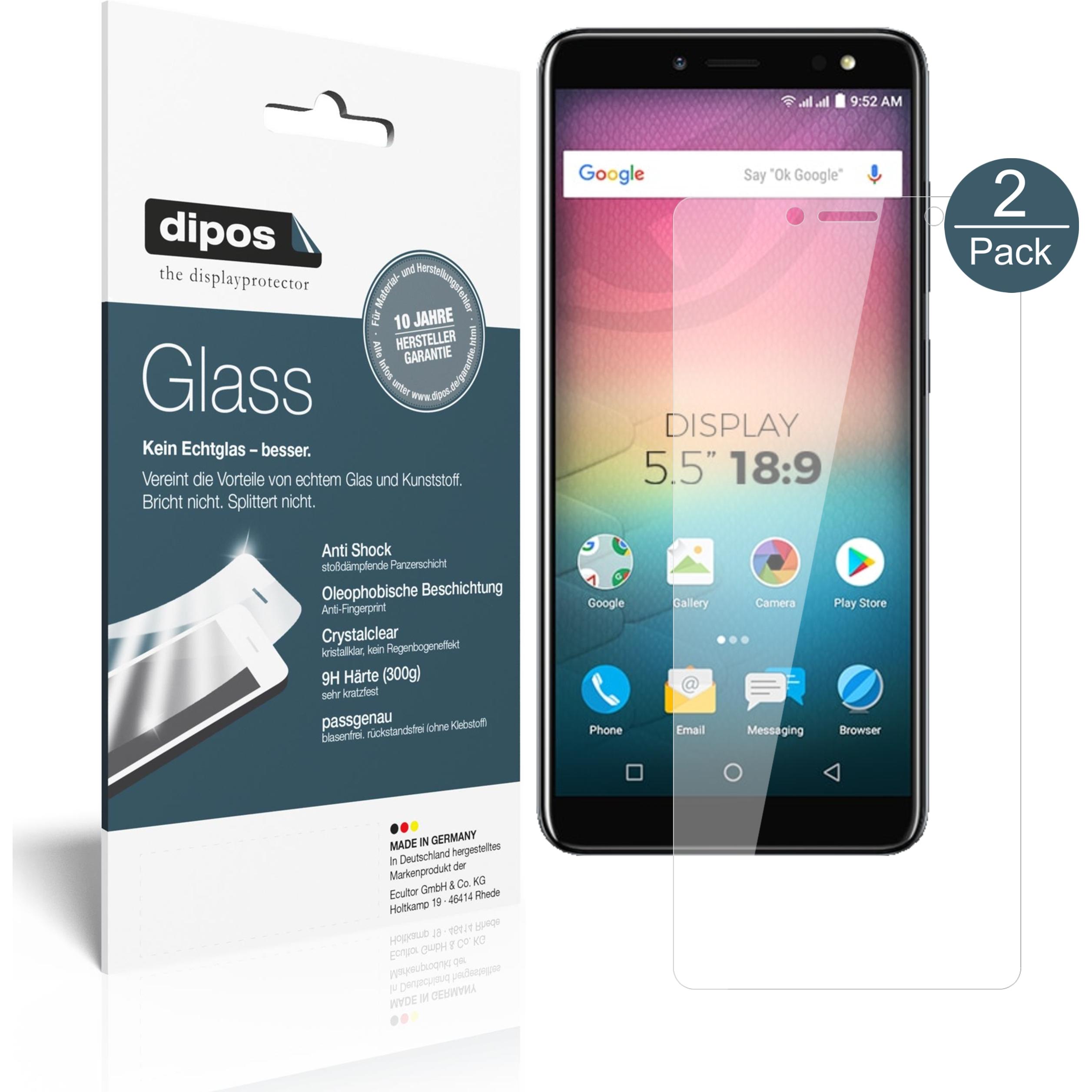 Thumbnail - Dipos Displayschutz Anti-Shock (2 Stück, Allview V3 Viper), Smartphone Schutzfolie, Transparent