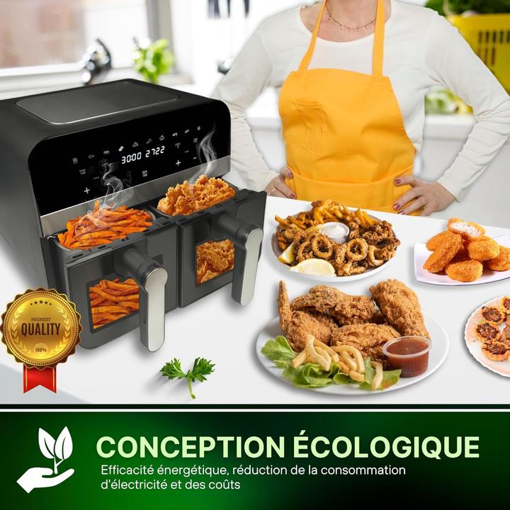 Image du produit Comfy Nest Friteuse à air double avec fenêtre