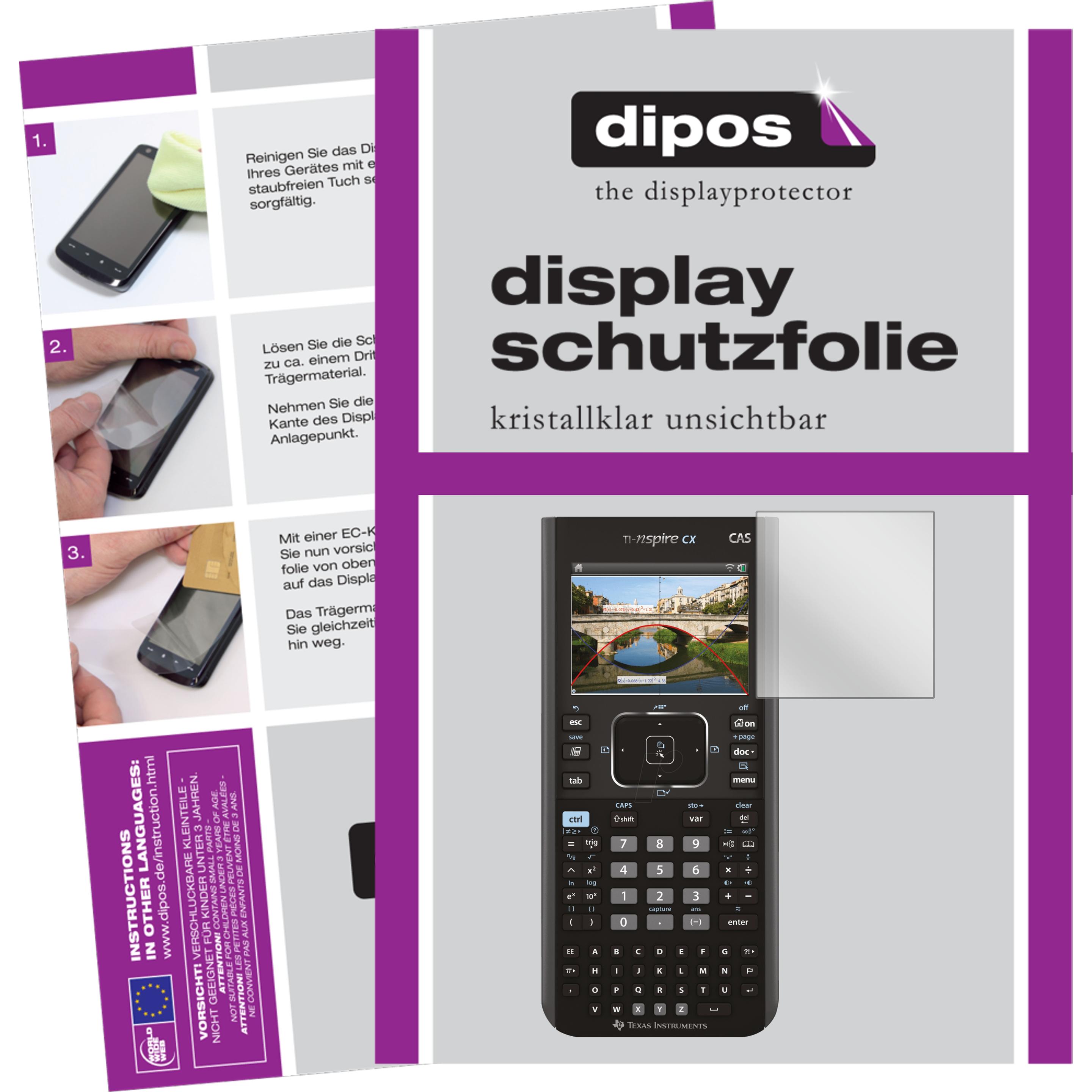 Dipos, Taschenrechner Zubehör, Displayschutzfolie Crystalclear
