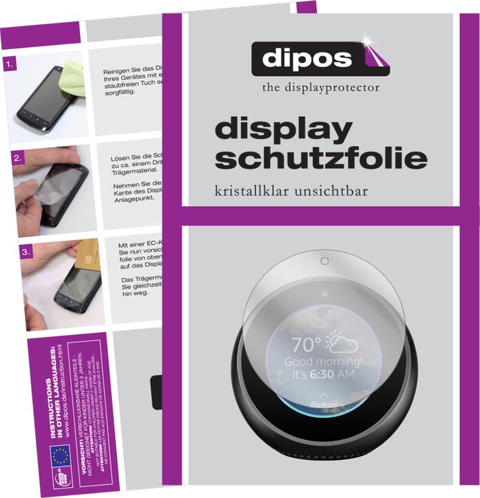 Produktbild Dipos Displayschutzfolie Crystalclear (2 Stück, Echo Spot)
