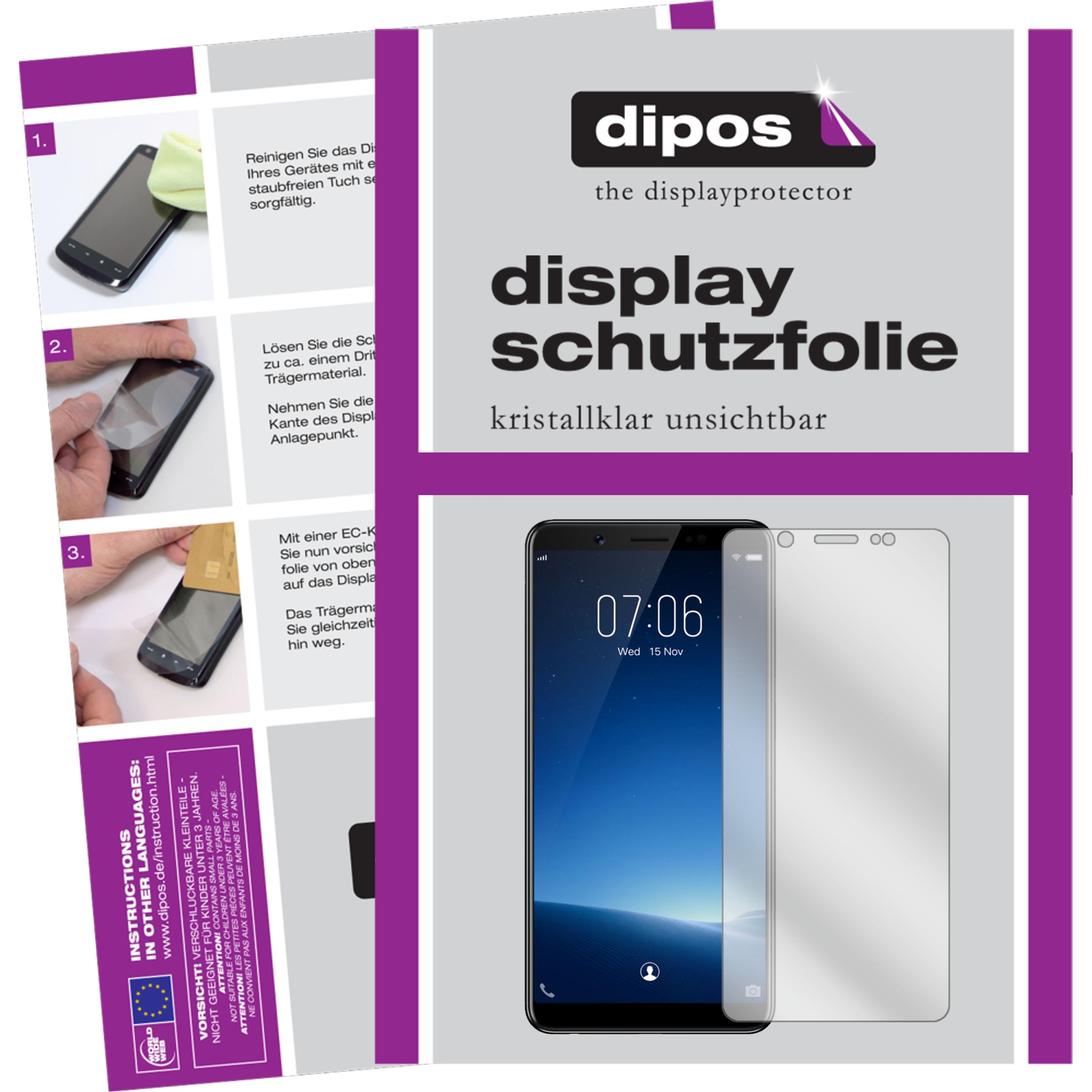 Dipos Displayschutzfolie Crystalclear (1 Stück, Vivo V7), Smartphone Schutzfolie, Transparent
