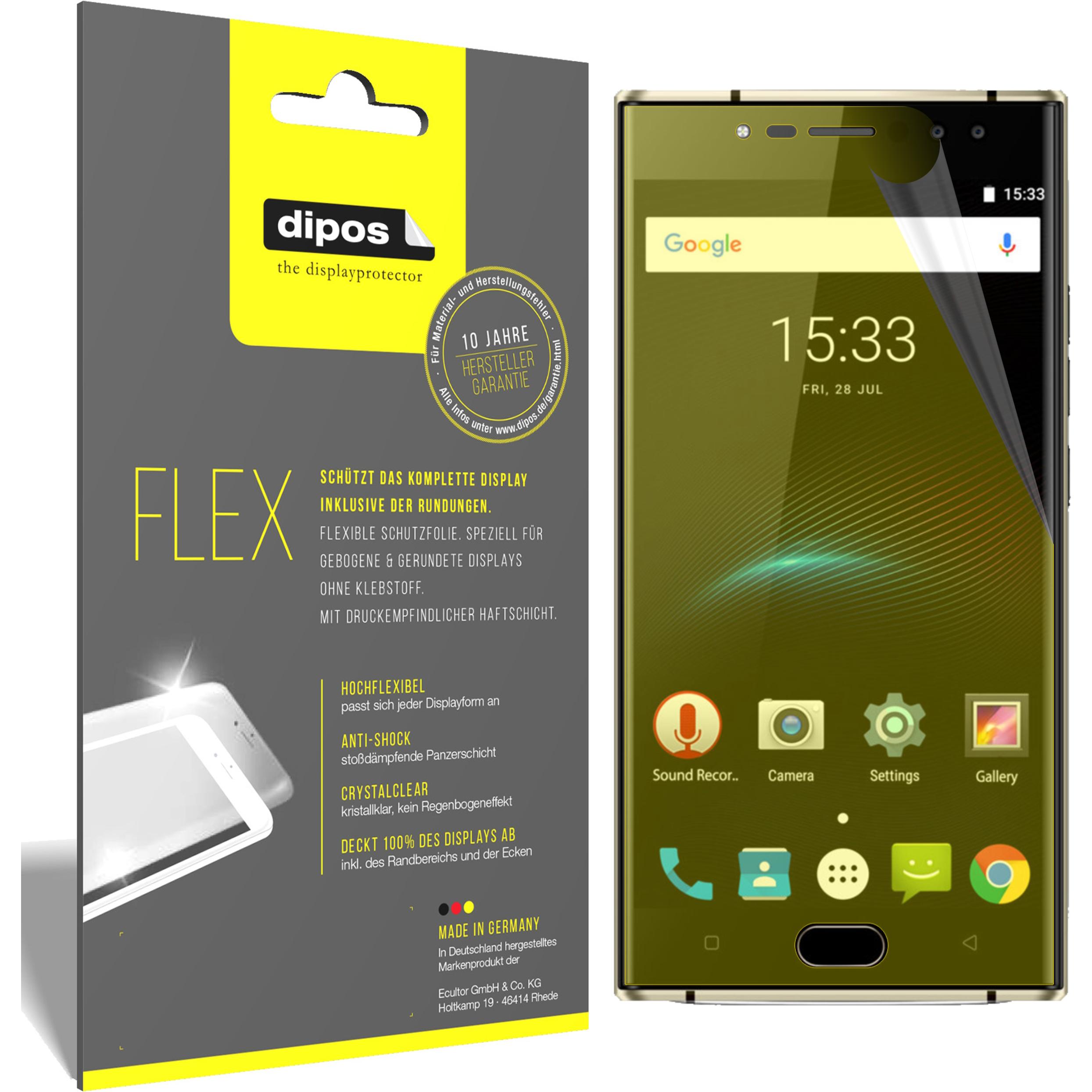 Dipos Displayschutzfolie Full-Cover 3D (3 Stück, LG K3), Smartphone Schutzfolie, Transparent
