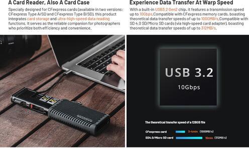 Actual product image Pgytech CreateMate type B (USB 3.2 Gen 2)