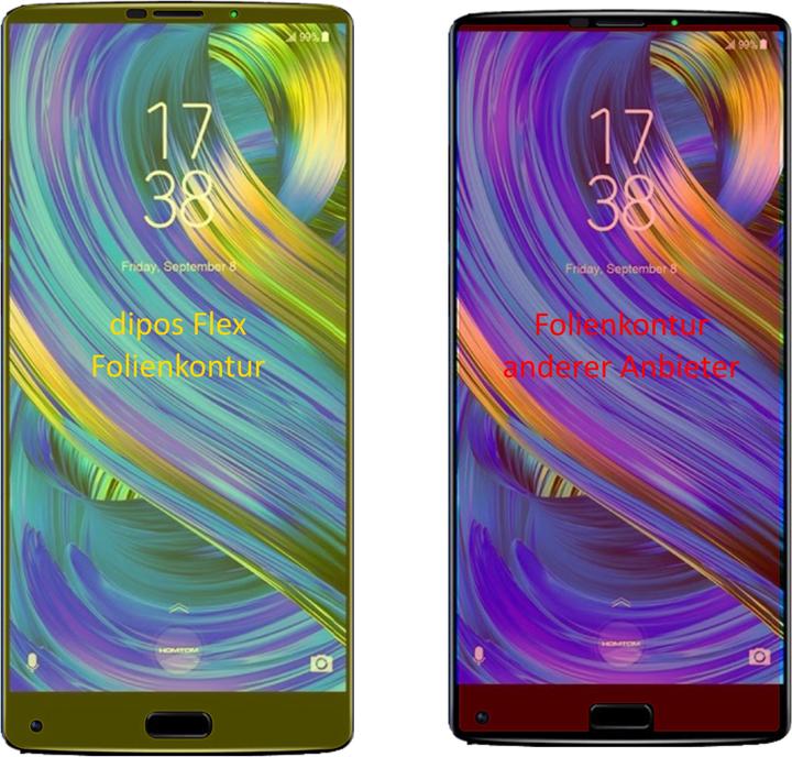Immagine prodotto Dipos Pellicola Protettiva Full-Cover 3D (3 pz., Homtom S9 Plus)