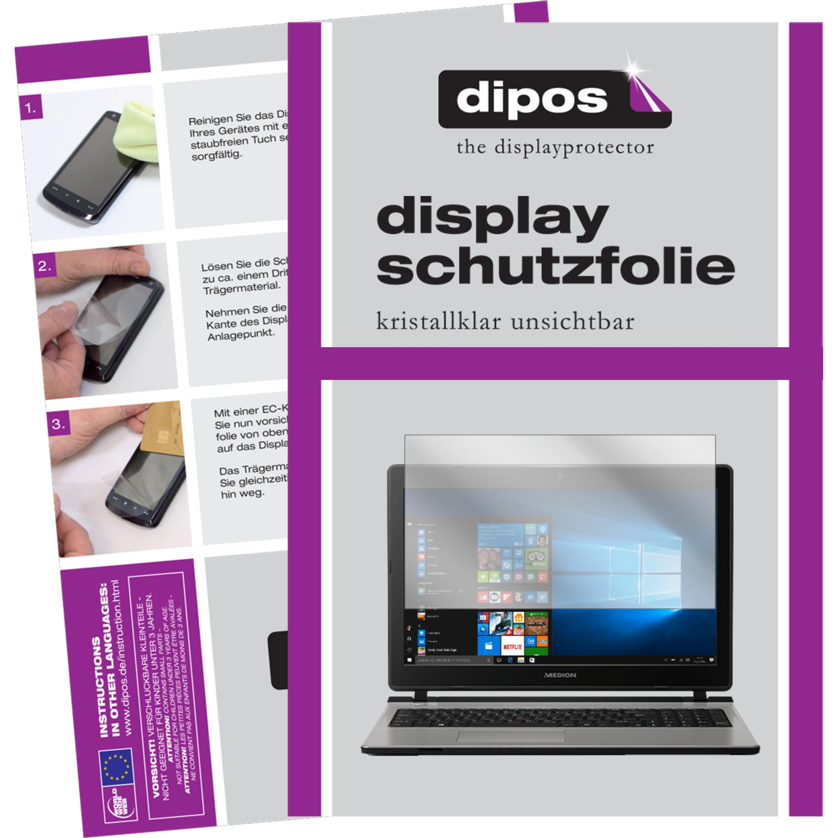 Dipos Displayschutzfolie Crystalclear (2 Stück, Akoya E6436), Tablet Schutzfolie