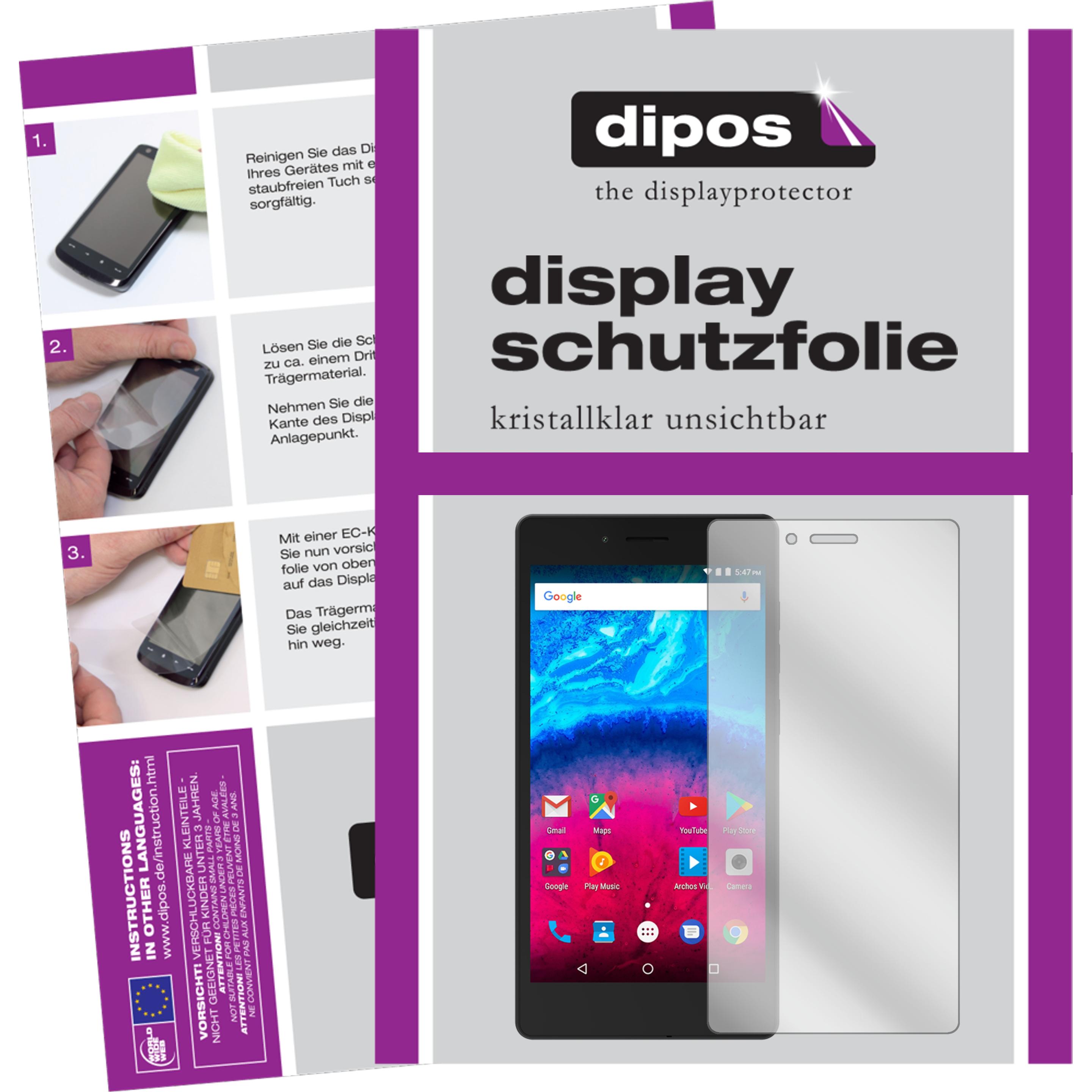 Dipos Displayschutzfolie Crystalclear (5 Stück, Archos 50 Core), Smartphone Schutzfolie, Transparent