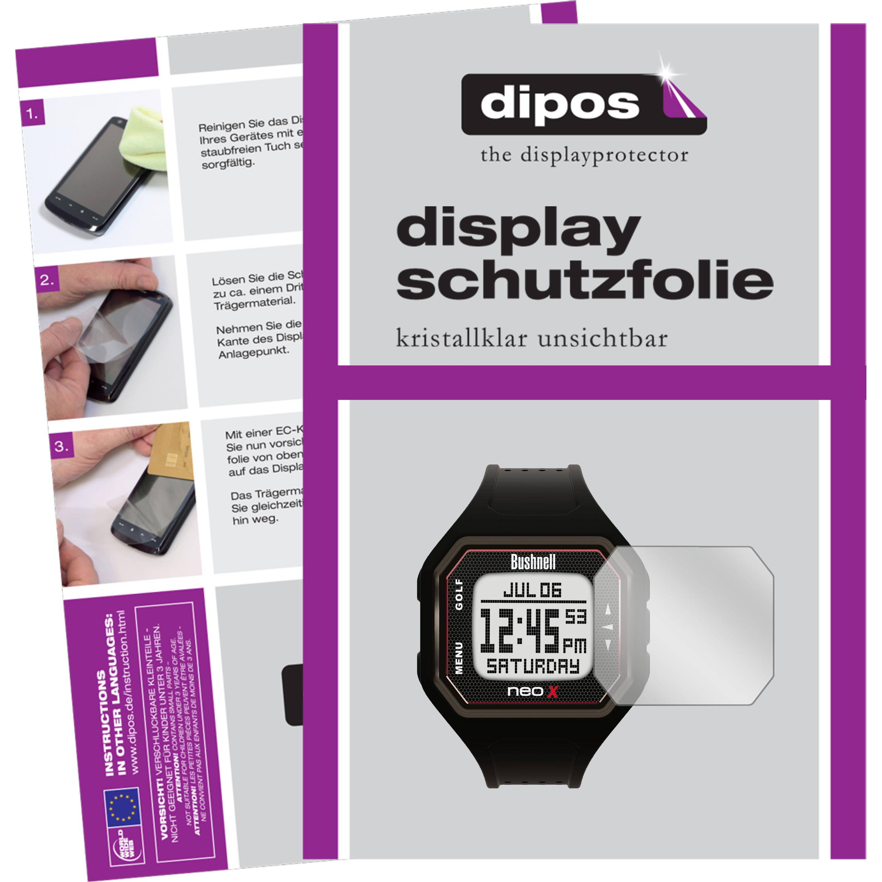 Dipos Displayschutzfolie Crystalclear, Smartwatch Schutzfolie, Transparent