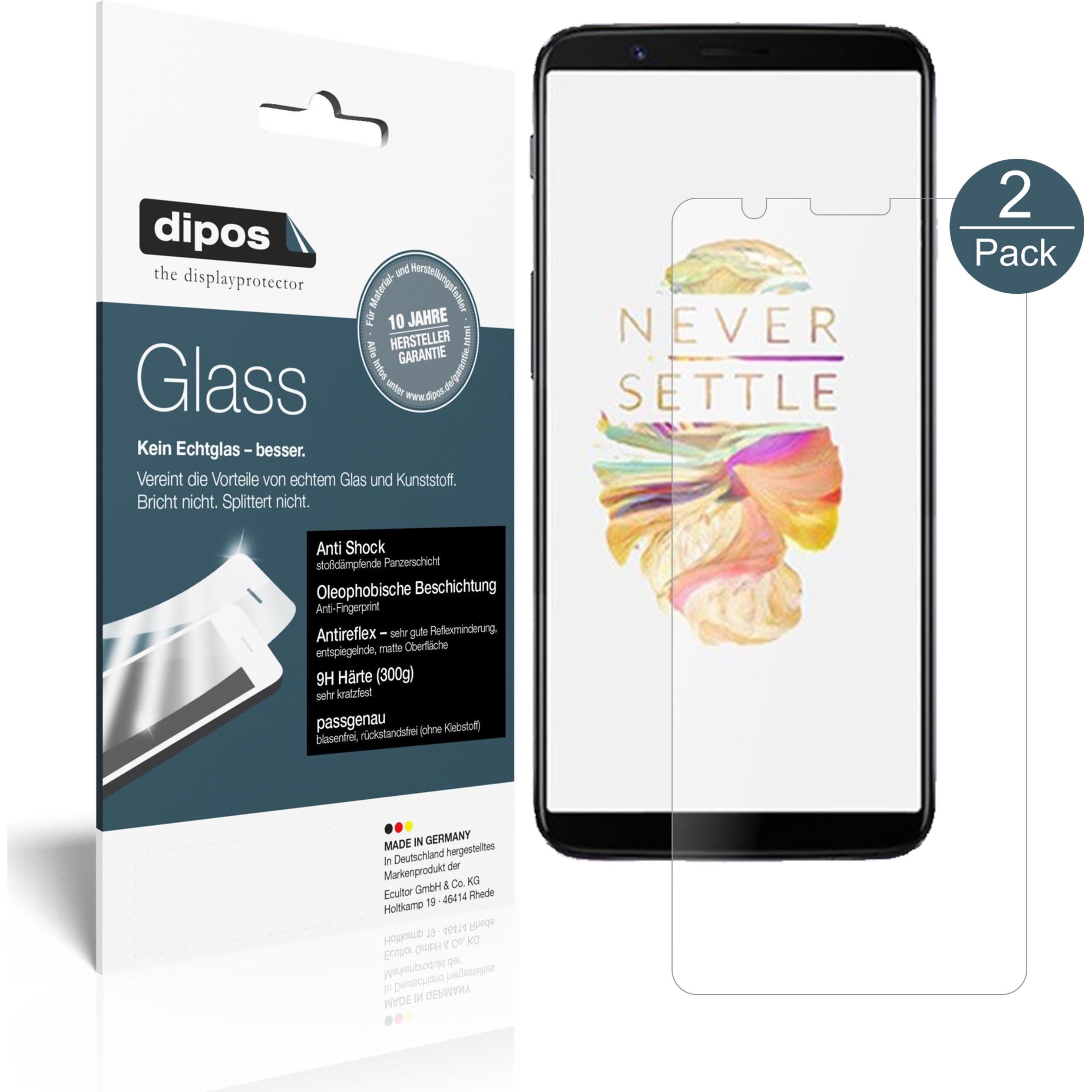 Dipos Displayschutz Anti-Shock (1 Stück, OnePlus 5T), Smartphone Schutzfolie, Transparent