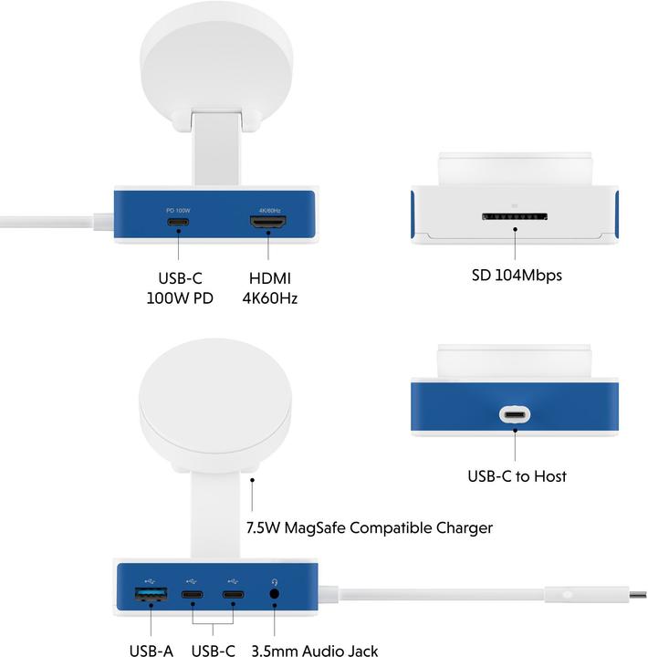 Image du produit Hyper HyperDrive Flex MagCharge (USB-C, 6 ports)
