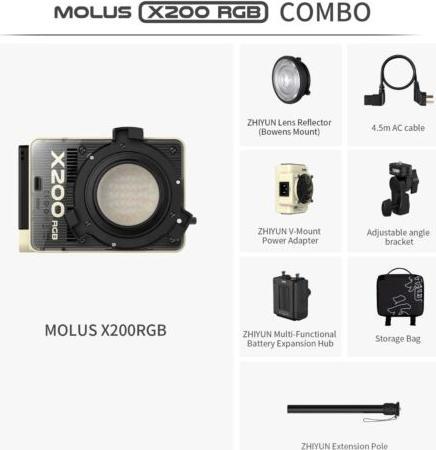 Produktbild Zhiyun MOLUS X200 RGB Combo - LED COB Light with EUR plug