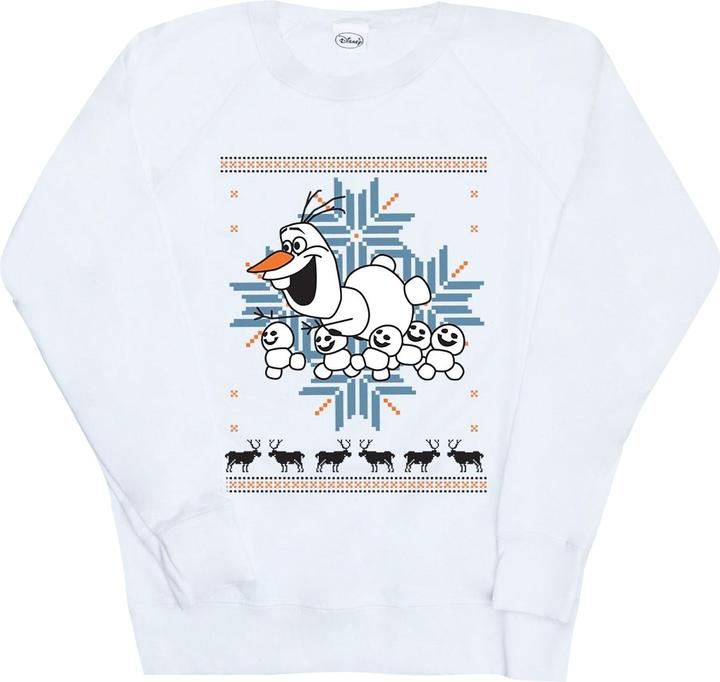 Disney Frozen Christmas Olaf And Snowmen Sweatshirt (S)