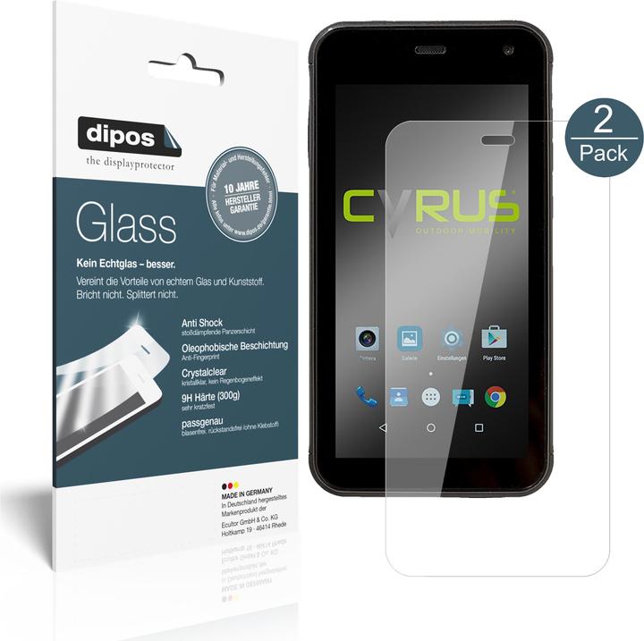 Produktbild Dipos Displayschutz Anti-Shock (2 Stück, Cyrus CS 22)