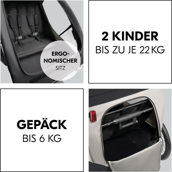 Produktbild Hauck 2in1 Fahrradanhänger Sparset Dryk Duo Plus