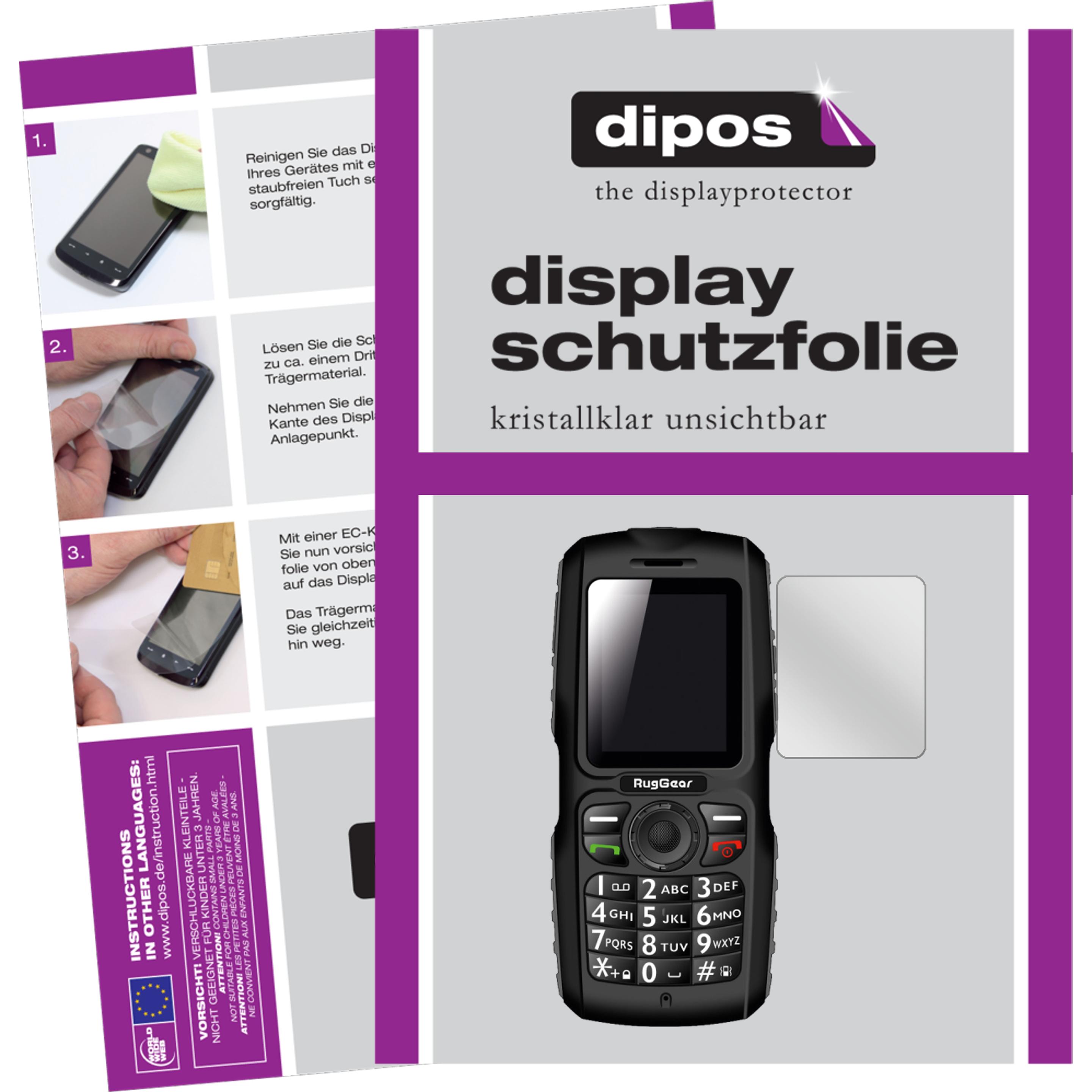 Dipos Displayschutzfolie Crystalclear (6 Stück, RugGear RG100), Smartphone Schutzfolie, Transparent