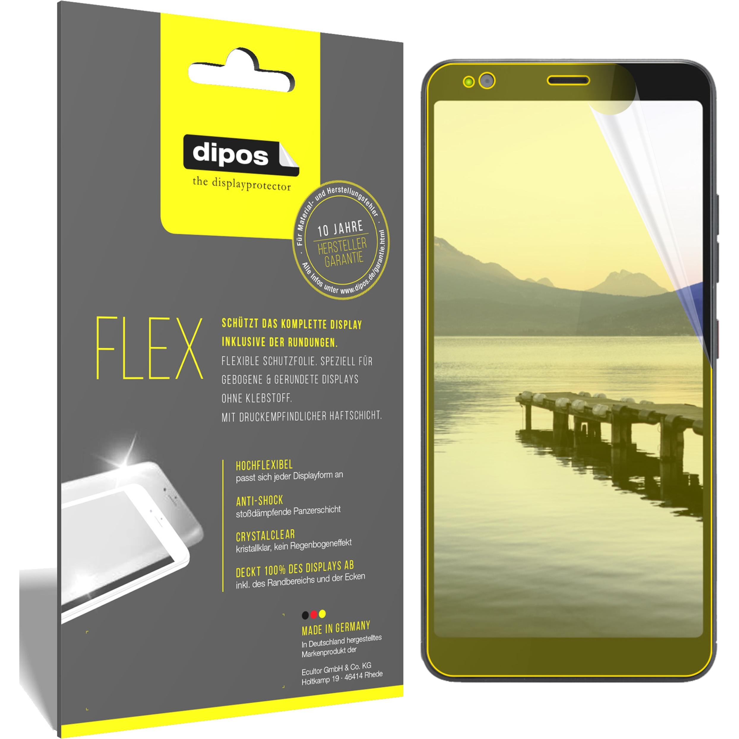 Dipos Displayschutzfolie Full-Cover 3D (3 Stück, Gigaset GS370), Smartphone Schutzfolie, Transparent