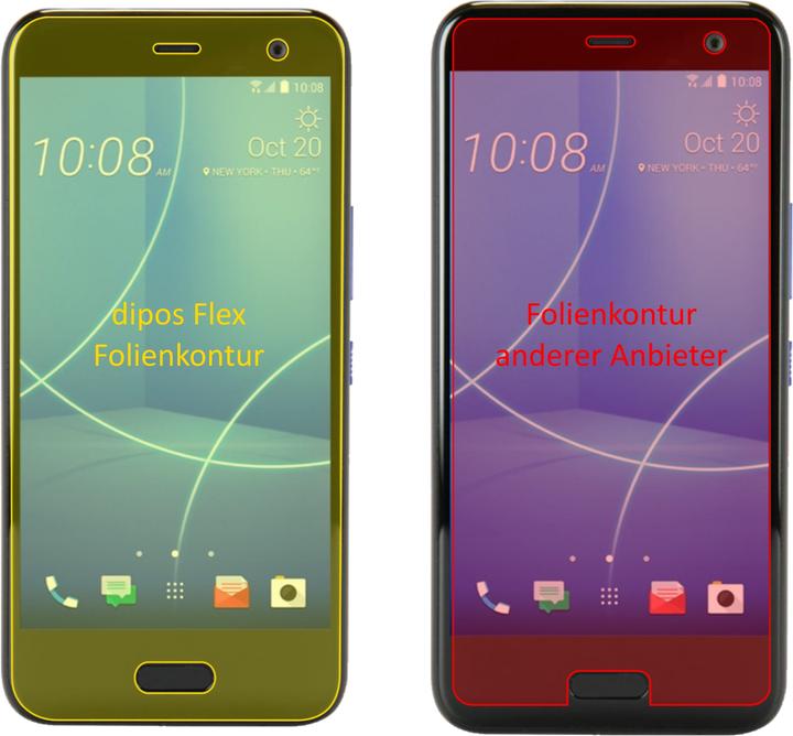 Actual product image Dipos Screen Protector Full-Cover 3D (3 pcs., HTC U11 Life)