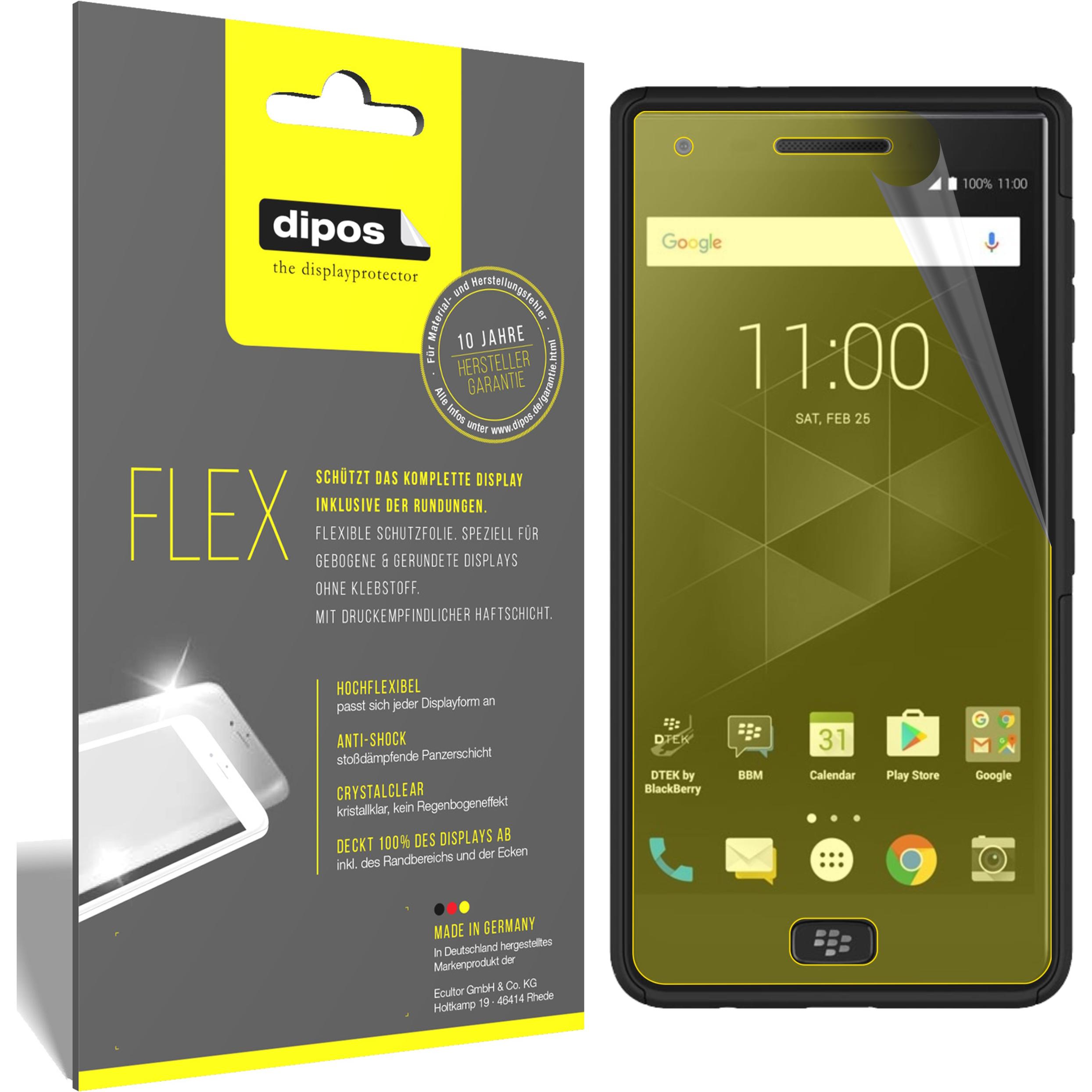 Dipos Displayschutzfolie Full-Cover 3D (2 Stück, Blackberry Motion), Smartphone Schutzfolie, Transparent